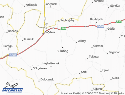 MICHELIN Sulubağ map - ViaMichelin