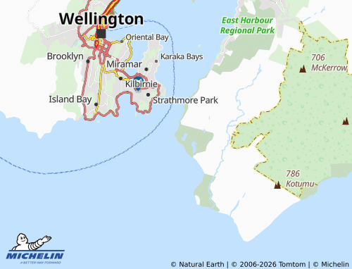 Mapa MICHELIN Pencarrow Head - ViaMichelin