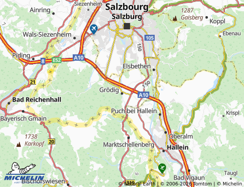 MICHELIN-Landkarte Grödig - ViaMichelin