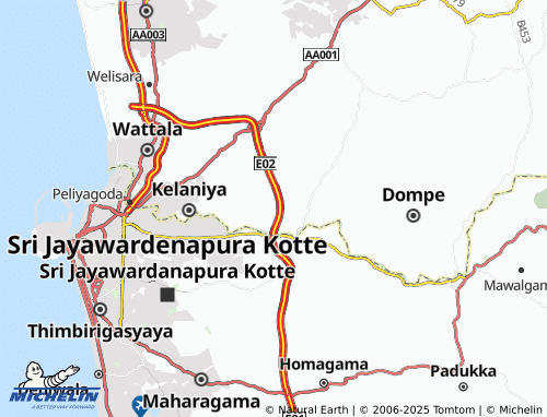 MICHELIN Heiyanthuduwa South map - ViaMichelin