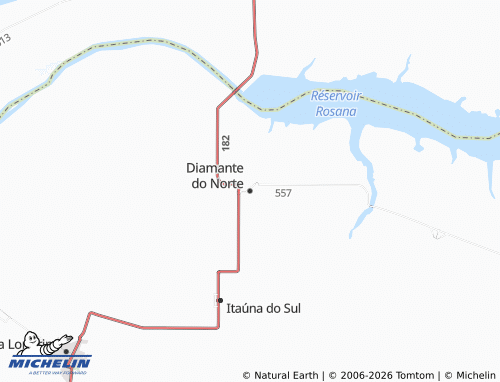 Mapa MICHELIN Diamante do Norte - ViaMichelin