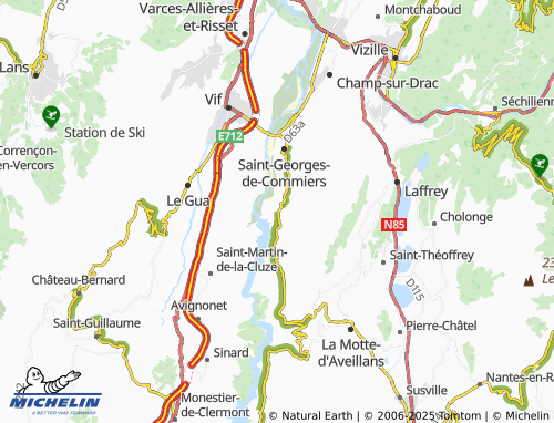 MICHELIN Notre-Dame-de-Commiers map - ViaMichelin