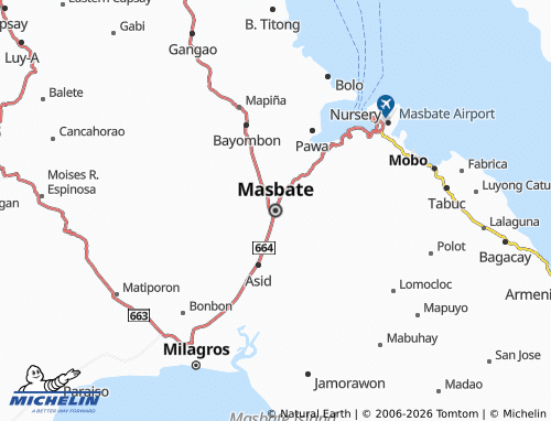 MICHELIN Masbate map - ViaMichelin