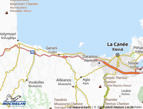 Mappa MICHELIN Platanias - ViaMichelin