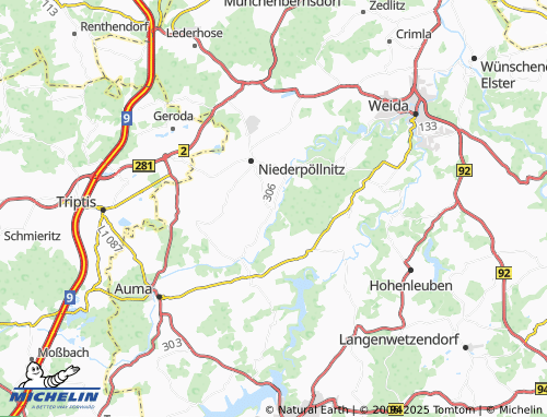 MICHELIN Forstwolfersdorf map - ViaMichelin