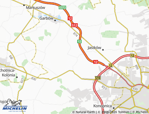 MICHELIN Sieprawki map - ViaMichelin