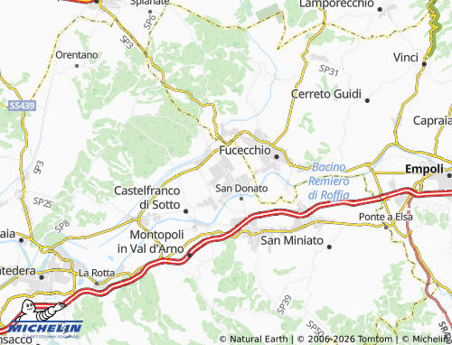 Mappa MICHELIN Santa Croce sull'Arno - ViaMichelin