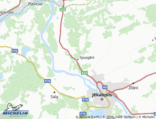 Mapa MICHELIN Spuņgēni - ViaMichelin