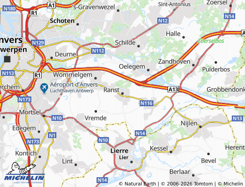 Kaart MICHELIN Ranst - ViaMichelin
