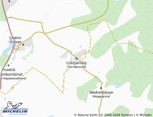 MICHELIN-Landkarte Listvyanskiy - ViaMichelin