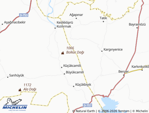 MICHELIN Tepeköy map - ViaMichelin