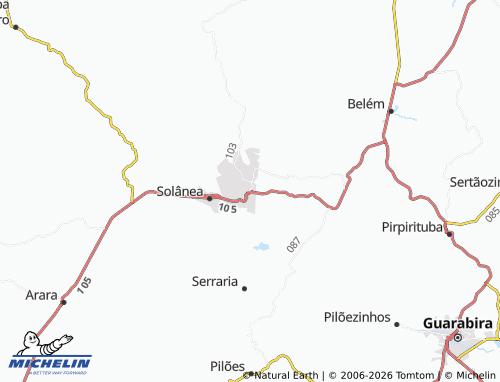 Mappa MICHELIN Bananeiras - ViaMichelin