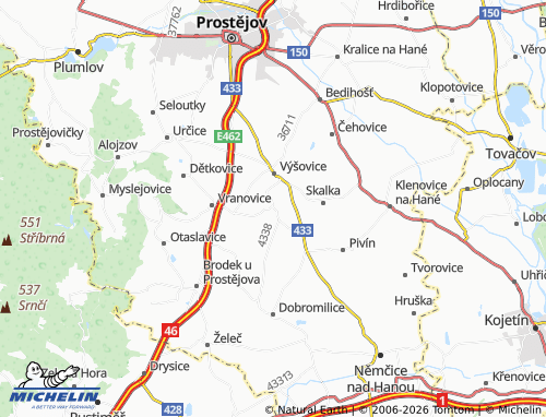 Mappa MICHELIN Vřesovice - ViaMichelin