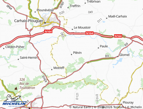 Mapa MICHELIN Plévin - ViaMichelin