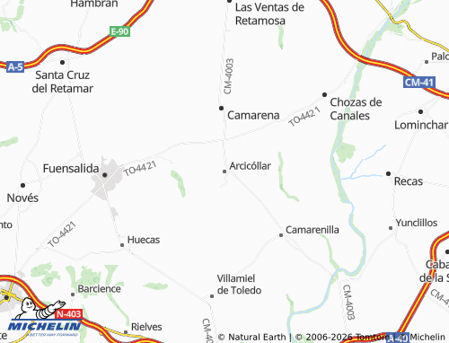 MICHELIN Arcicóllar map - ViaMichelin
