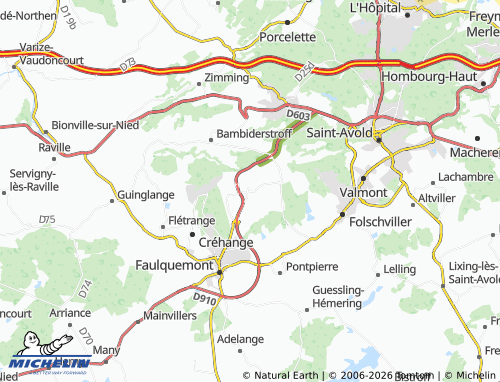 Carte MICHELIN Tritteling-Redlach - ViaMichelin