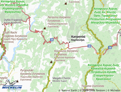 MICHELIN Gorianades map - ViaMichelin