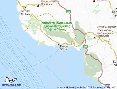 Carte MICHELIN Parga - ViaMichelin