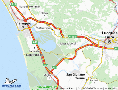 MICHELIN Massaciuccoli map - ViaMichelin