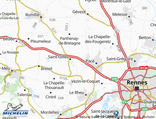 MICHELIN La Fouaye map - ViaMichelin