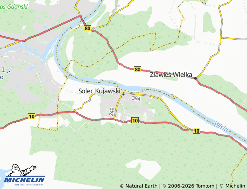 MICHELIN Solec Kujawski map - ViaMichelin