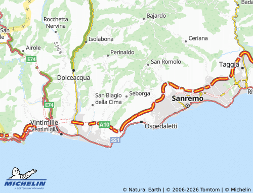 Mappa MICHELIN Seborga - ViaMichelin