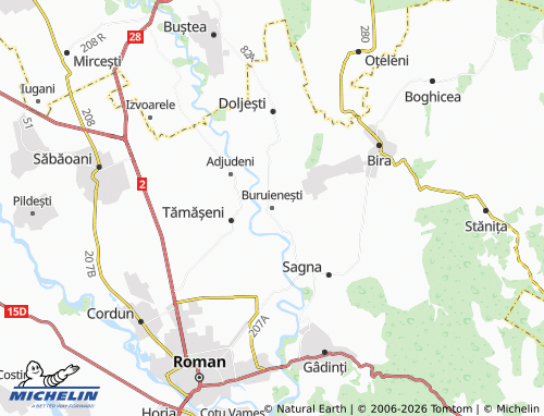 MICHELIN Buruienești map - ViaMichelin