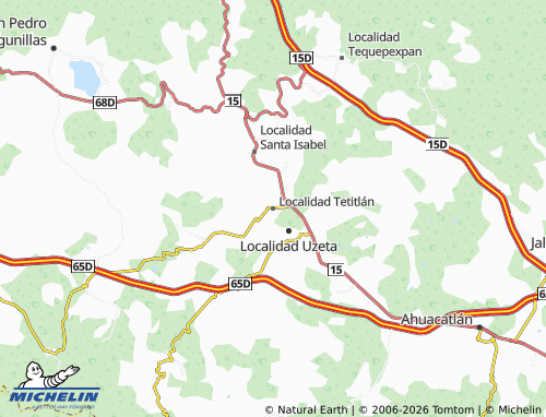 Mapa MICHELIN Localidad Tetitlán - ViaMichelin