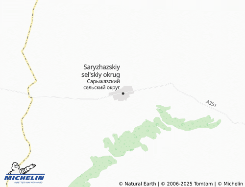 MICHELIN Saryzhaz map - ViaMichelin