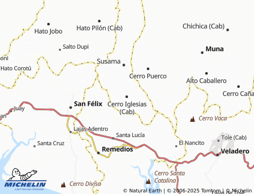 Kaart MICHELIN Cerro Iglesias (Cab) - ViaMichelin
