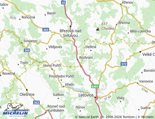 Mapa MICHELIN Rozhraní - ViaMichelin