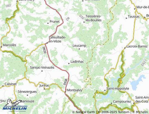 Mapa MICHELIN Melzac - ViaMichelin