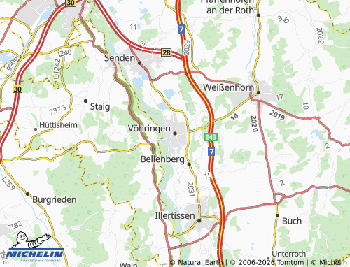 Mappa MICHELIN Vöhringen - ViaMichelin