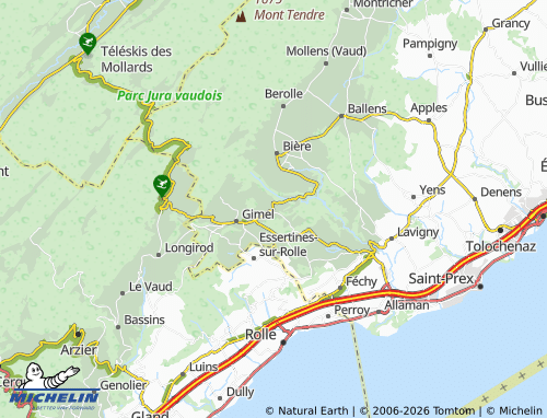 MICHELIN Saubraz map - ViaMichelin