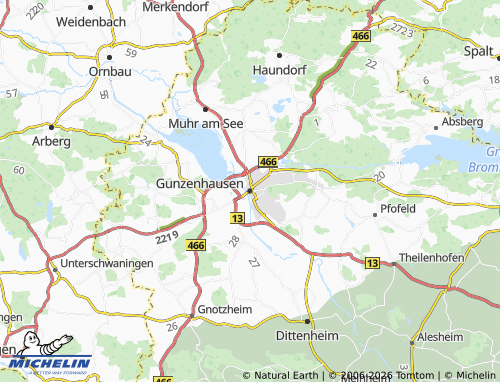 MICHELIN Gunzenhausen map - ViaMichelin
