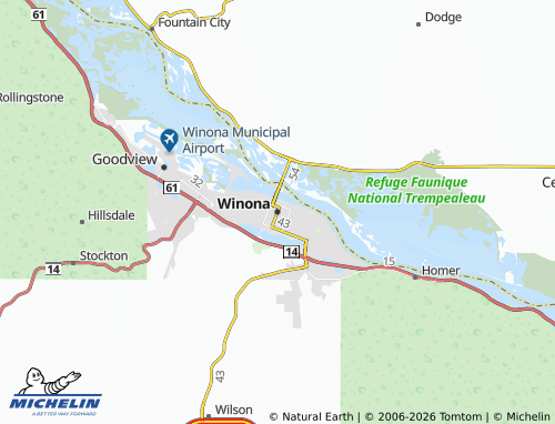 Kaart MICHELIN Winona - ViaMichelin