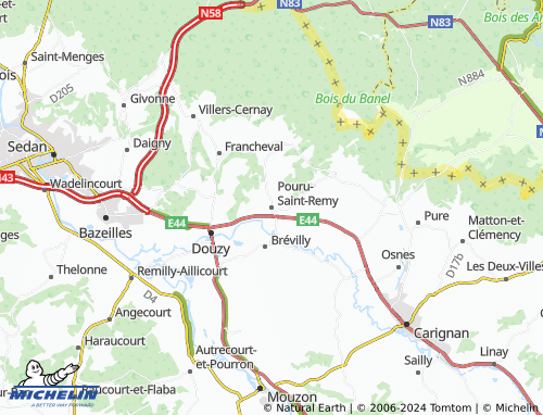 Saint Remy Map Carte MICHELIN Pouru-Saint-Remy - ViaMichelin