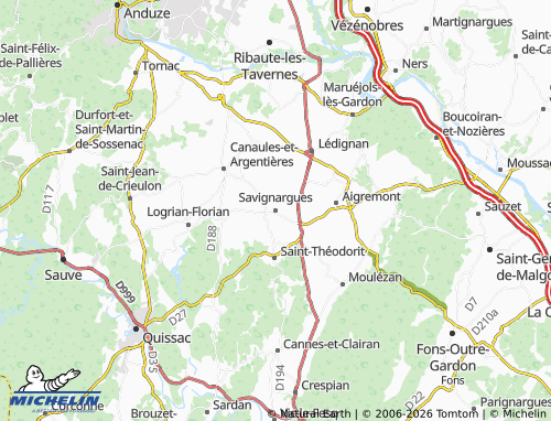 MICHELIN Savignargues map - ViaMichelin