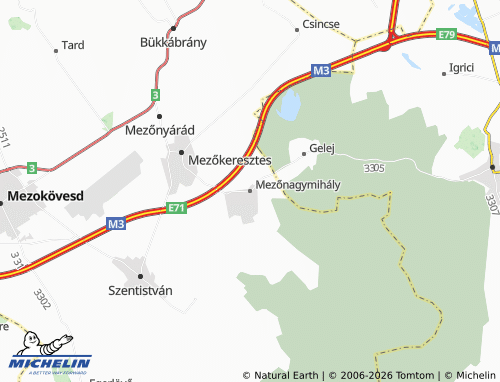 Mapa MICHELIN Mezőnagymihály - ViaMichelin