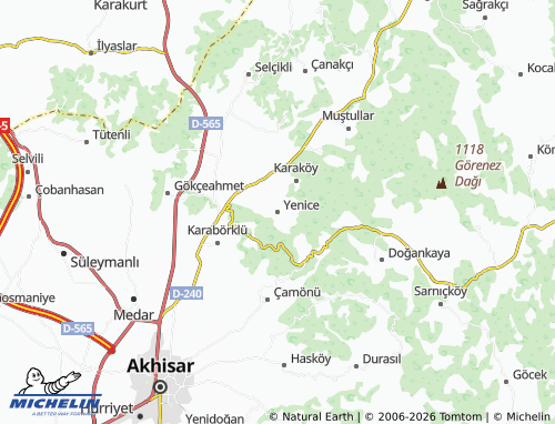 MICHELIN Yenice map - ViaMichelin