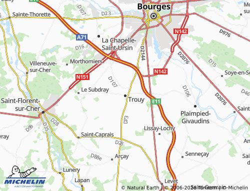 MICHELIN Trouy map - ViaMichelin