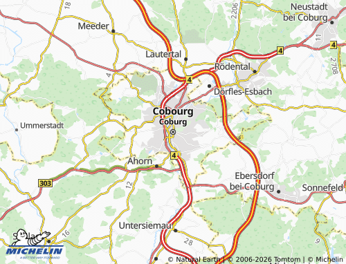 MICHELIN Coburg map - ViaMichelin