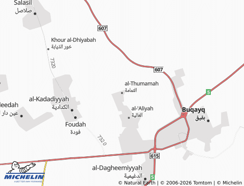 MICHELIN-Landkarte al-Thumamah - ViaMichelin