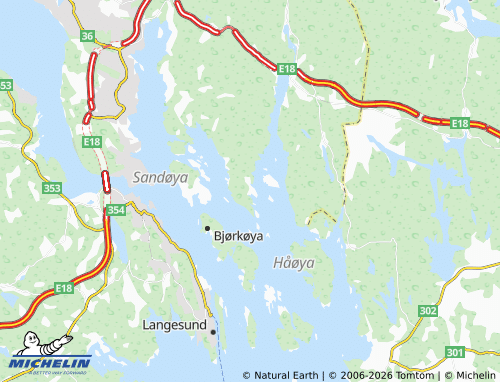 MICHELIN Bjønnes map - ViaMichelin