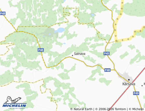 Mapa MICHELIN Salnavas pagasts - ViaMichelin