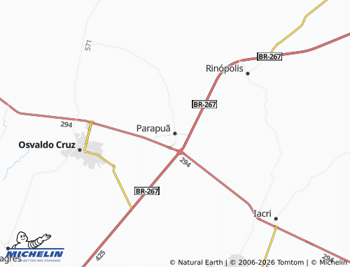 Mapa MICHELIN Parapuã - ViaMichelin