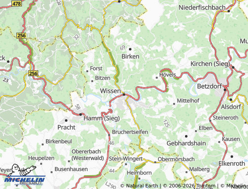 MICHELIN Wissen map - ViaMichelin