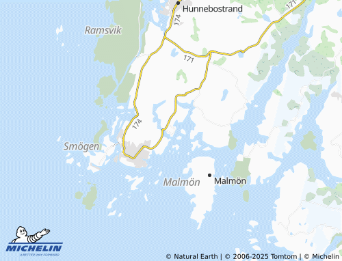MICHELIN Hovenäset map - ViaMichelin