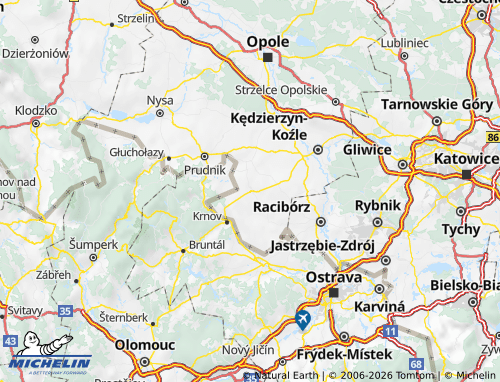 MICHELIN-Landkarte Glubczycki - ViaMichelin