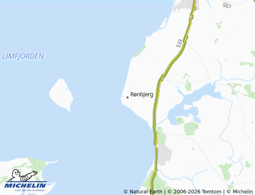 MICHELIN Rønbjerg map - ViaMichelin